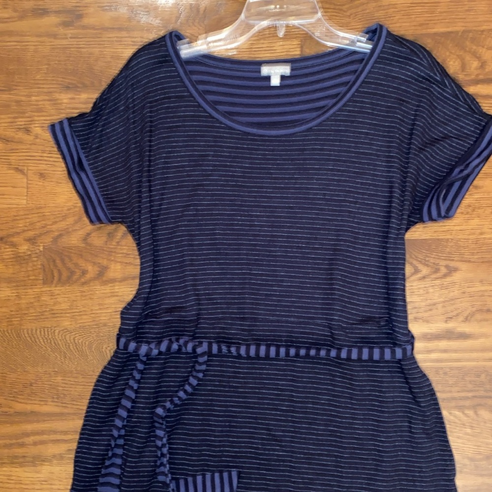 T By Talbots Stripped Knit Midi Dress Women’s Size Large